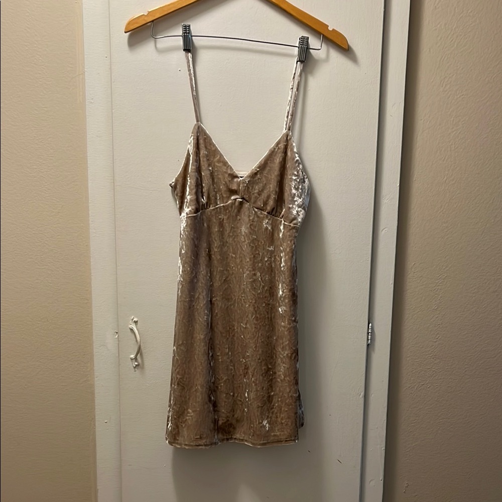 Urban outfitter Velvet Tan Slip Dress